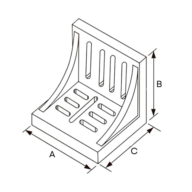 cantoneira ferro fundido 150x112x125 mm