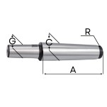 haste para mandril cone morse 2xb18 rosca M10