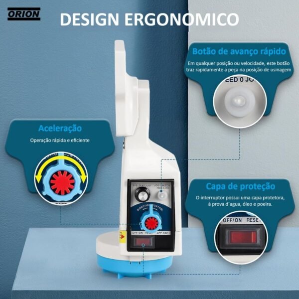 avanço automatico fresadora 0 a 210 RPM eixo X - Imagem 4
