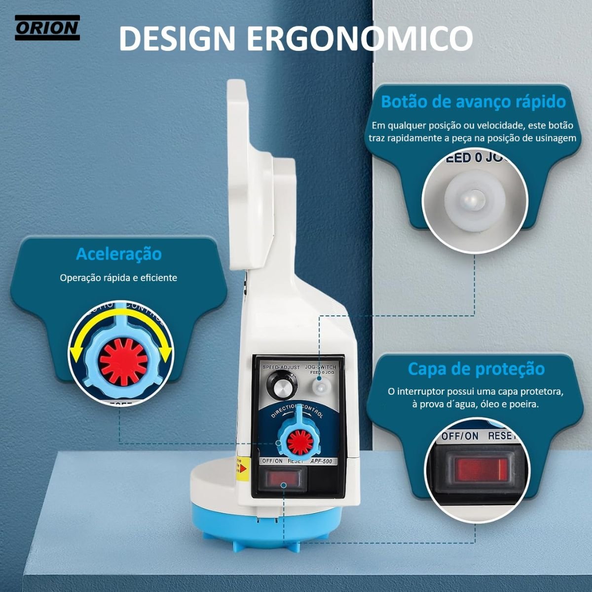 avanço automatico fresadora eixo X APF-500X - Imagem 4