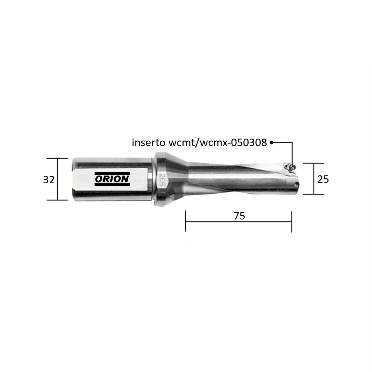 broca Tmax 25mm 3xd wcmt 050308 haste diam 32mm - Imagem 3