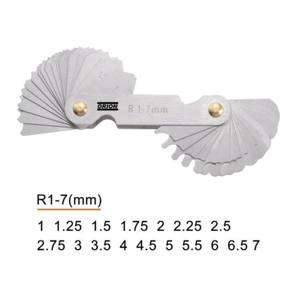 calibrador de raio 01,0 a 07,0 mm - Imagem 2
