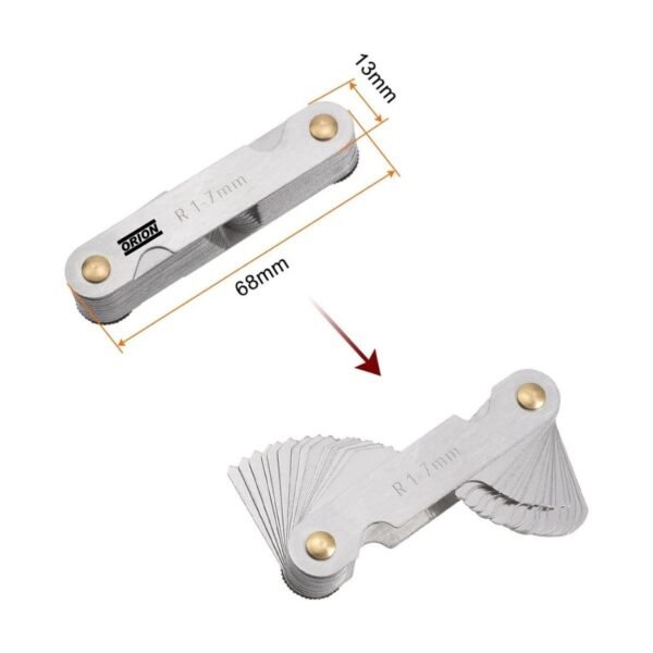 calibrador de raio 01,0 a 07,0 mm - Imagem 3