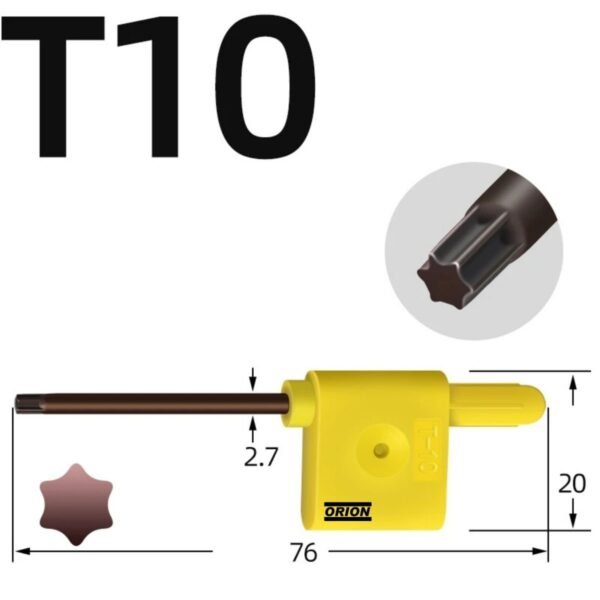chave torx t10 bandeira - Imagem 3