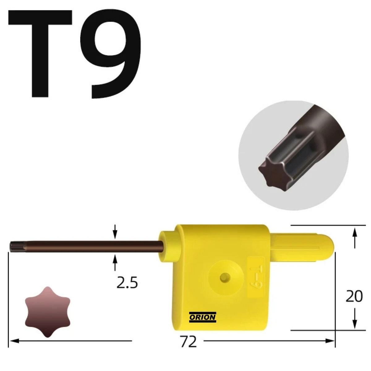 chave torx t9 bandeira - Imagem 3