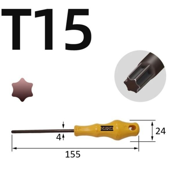 chave torx t15 fenda - Imagem 3