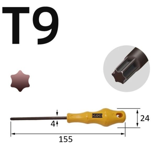 chave torx t09 fenda - Imagem 3