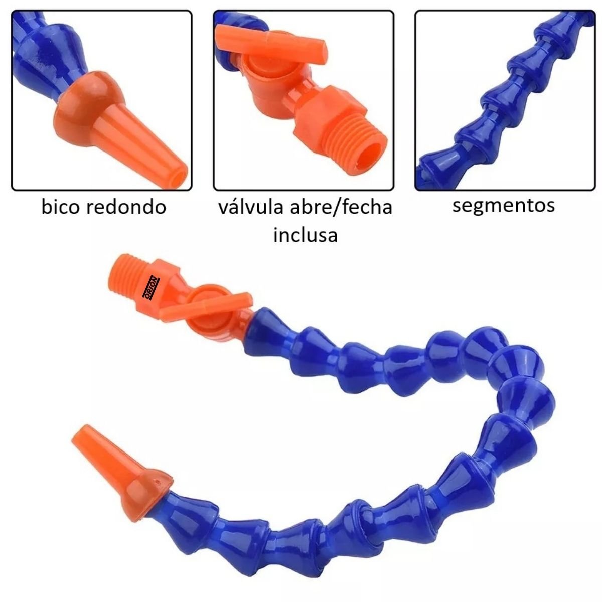 mangueira flexivel refrigeraçao 1/2x30cm bico redondo - Imagem 2