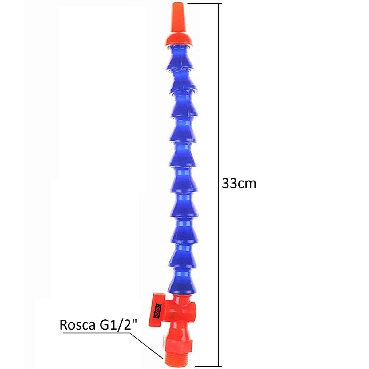 mangueira flexivel refrigeraçao 1/2x30cm bico redondo - Imagem 3