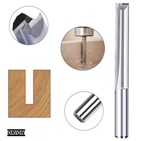 fresa corte reto 3,175x22 router cnc mdf acm - 2 cortes - Imagem 3