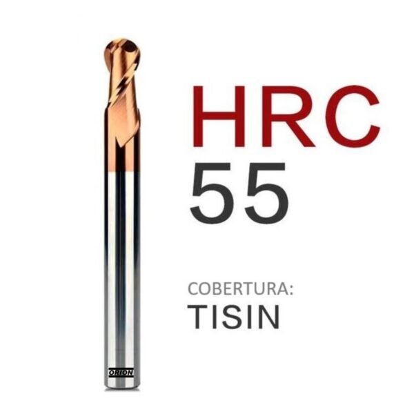 fresa esferica metal duro 2 cortes 06 mmx12x075xh6 TiSiN - Imagem 3