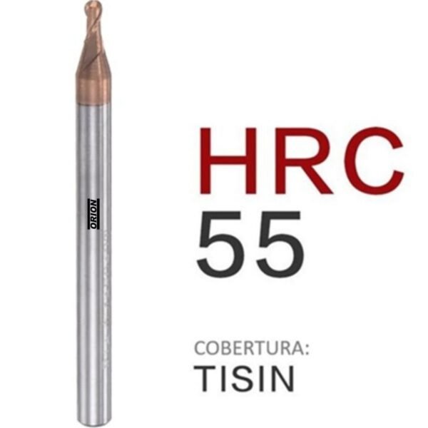 fresa esferica metal duro 2 cortes 03 mmx8x075xh3 TiSiN - Imagem 3