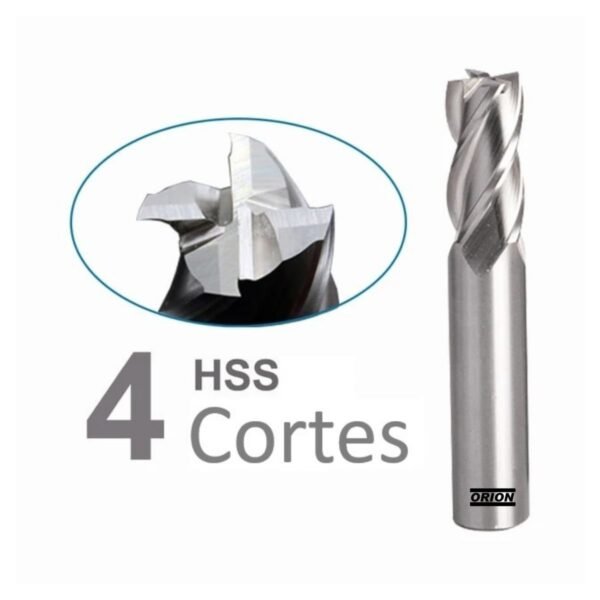 fresa topo HSS 4 cortes 09 mmx19x69xh10 - Imagem 3