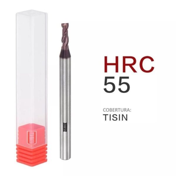 fresa topo metal duro 2 cortes 03 mmx08x050xh4 TiSiN - Imagem 3