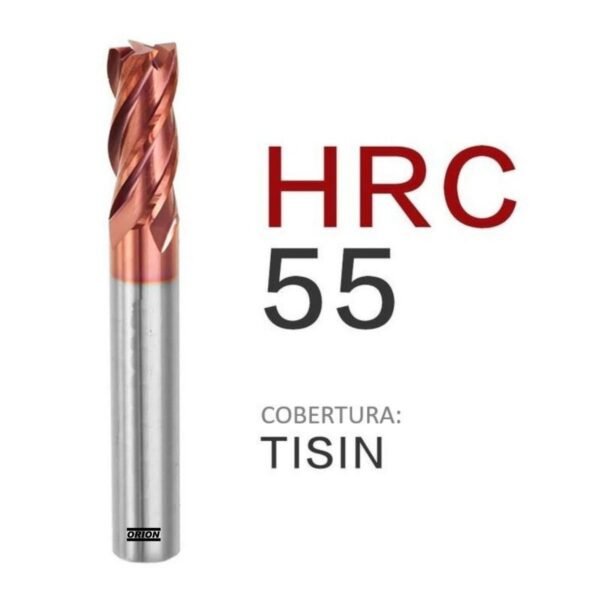 fresa topo metal duro 4 cortes 20 mmx45x100xh20 TiSiN - Imagem 3