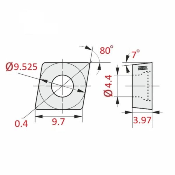 inserto ccmt 09t304 hm un4015 - Imagem 3