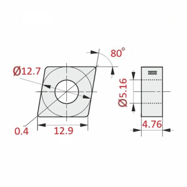 inserto cnmg 120404 ma un4015 - Imagem 3