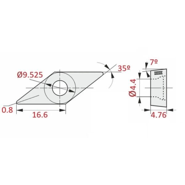inserto vcgt 160408 al nk0010 - Imagem 3
