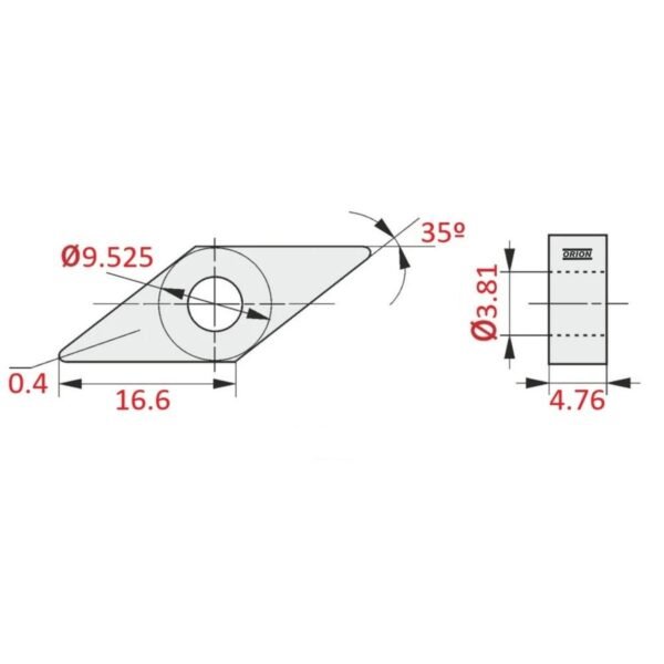 inserto vnmg 160404 ma un4015 - Imagem 3