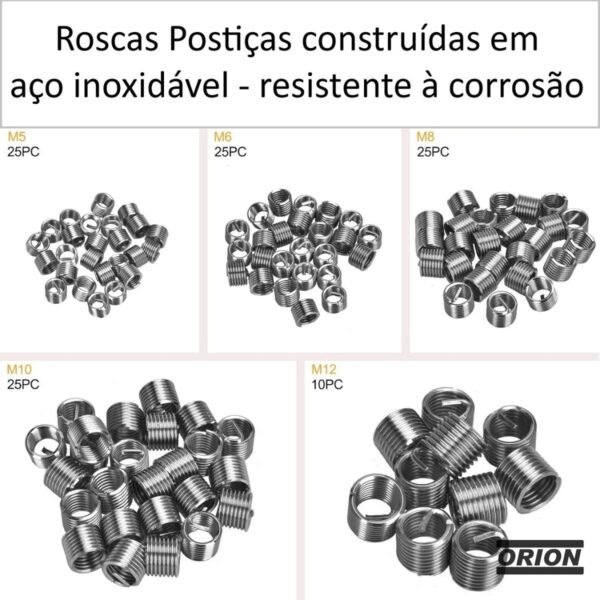 kit rosca postiça master m5 a m12 - Imagem 3