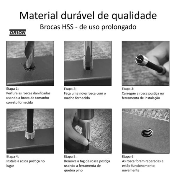 kit rosca postiça master m5 a m12 - Imagem 5
