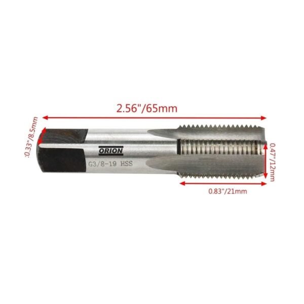 macho manual bsp 3/8x19 fios jogo 2 pçs - Imagem 3