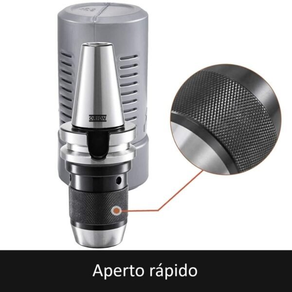 mandril aperto rapido 1 a 13 com cone bt40 integrado - Imagem 5