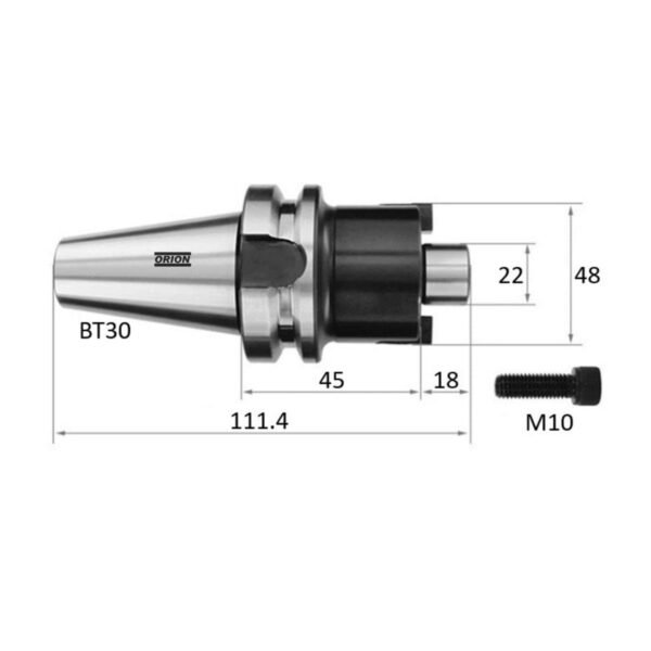 mandril porta fresa bt30 22 mm - Imagem 3