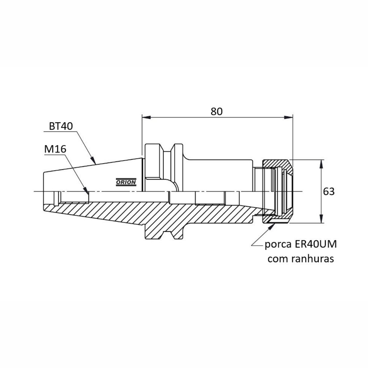 mandril porta pinças er40 bt40 - Imagem 3