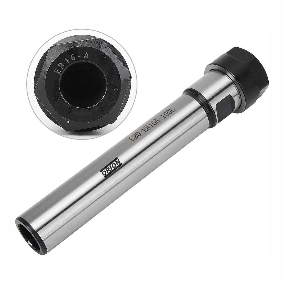 mandril porta pinças er16A haste paralela 20x100mm - Imagem 2