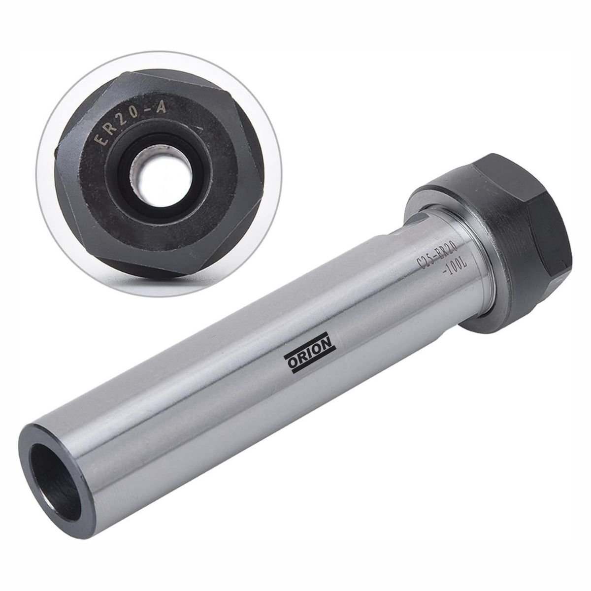 mandril porta pinças er20A haste paralela 25x100mm - Imagem 2