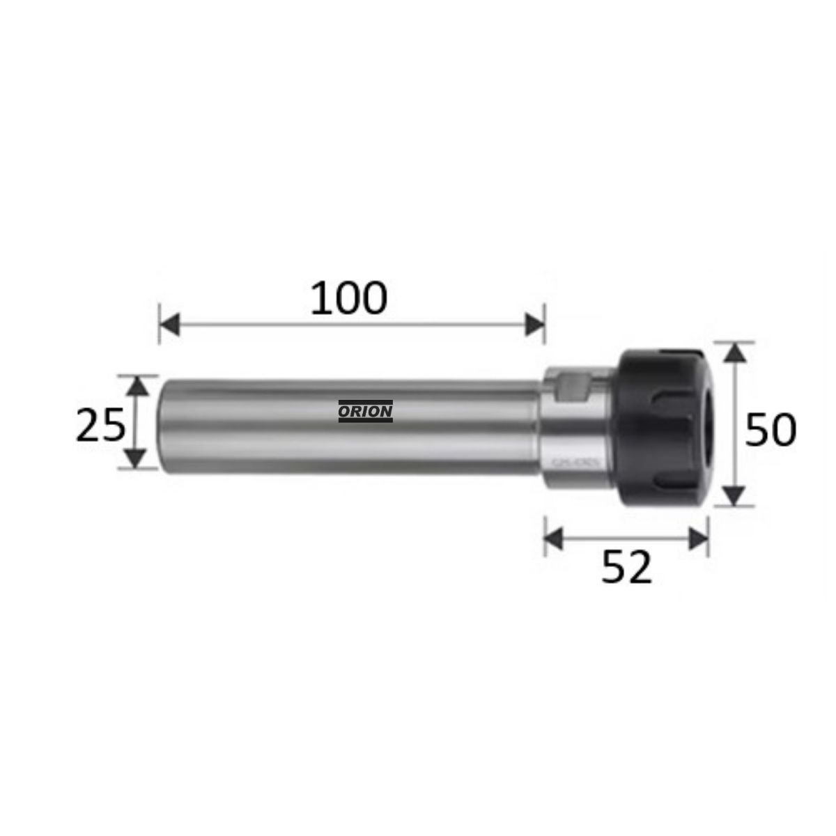 mandril porta pinças er32 haste paralela 25x100mm - Imagem 3