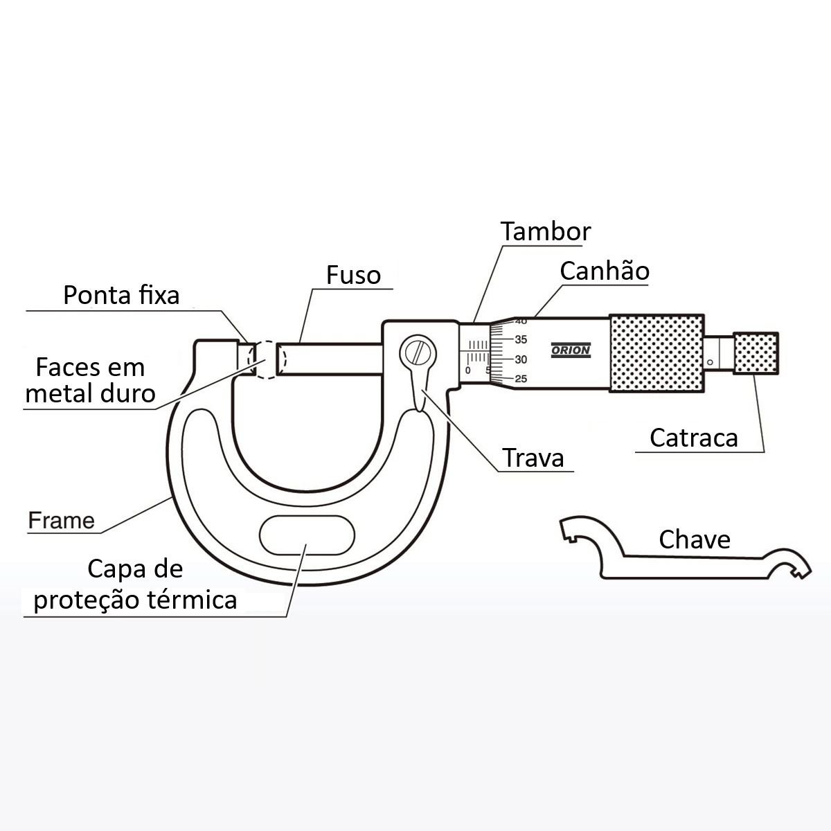 micrometro externo 25 a 50mm 0,01mm - Imagem 5