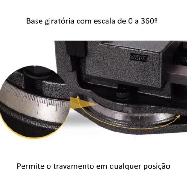 morsa giratoria abertura 170 mm modelo QB - Imagem 4