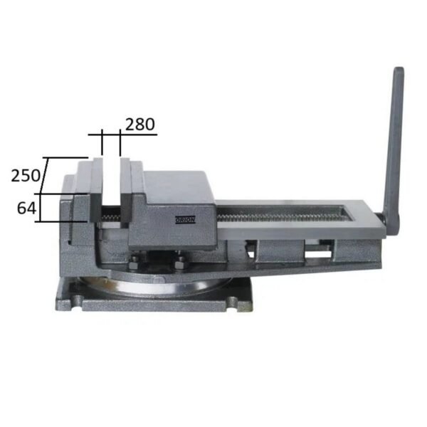 morsa giratoria abertura 280 mm modelo QB - Imagem 3