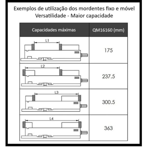 morsa giratoria abertura 170 mm modelo QM - Imagem 4