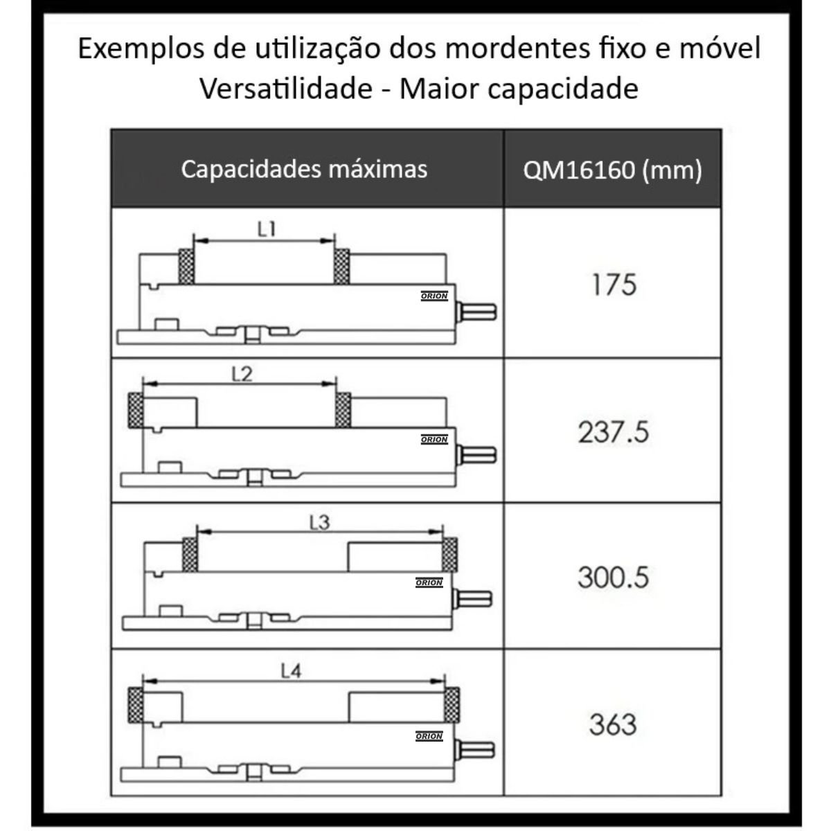 morsa giratoria abertura 170mm modelo QM - Imagem 4