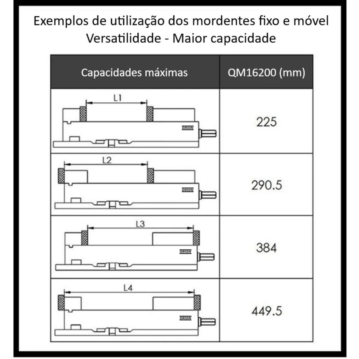 morsa giratoria abertura 230mm modelo QM - Imagem 4