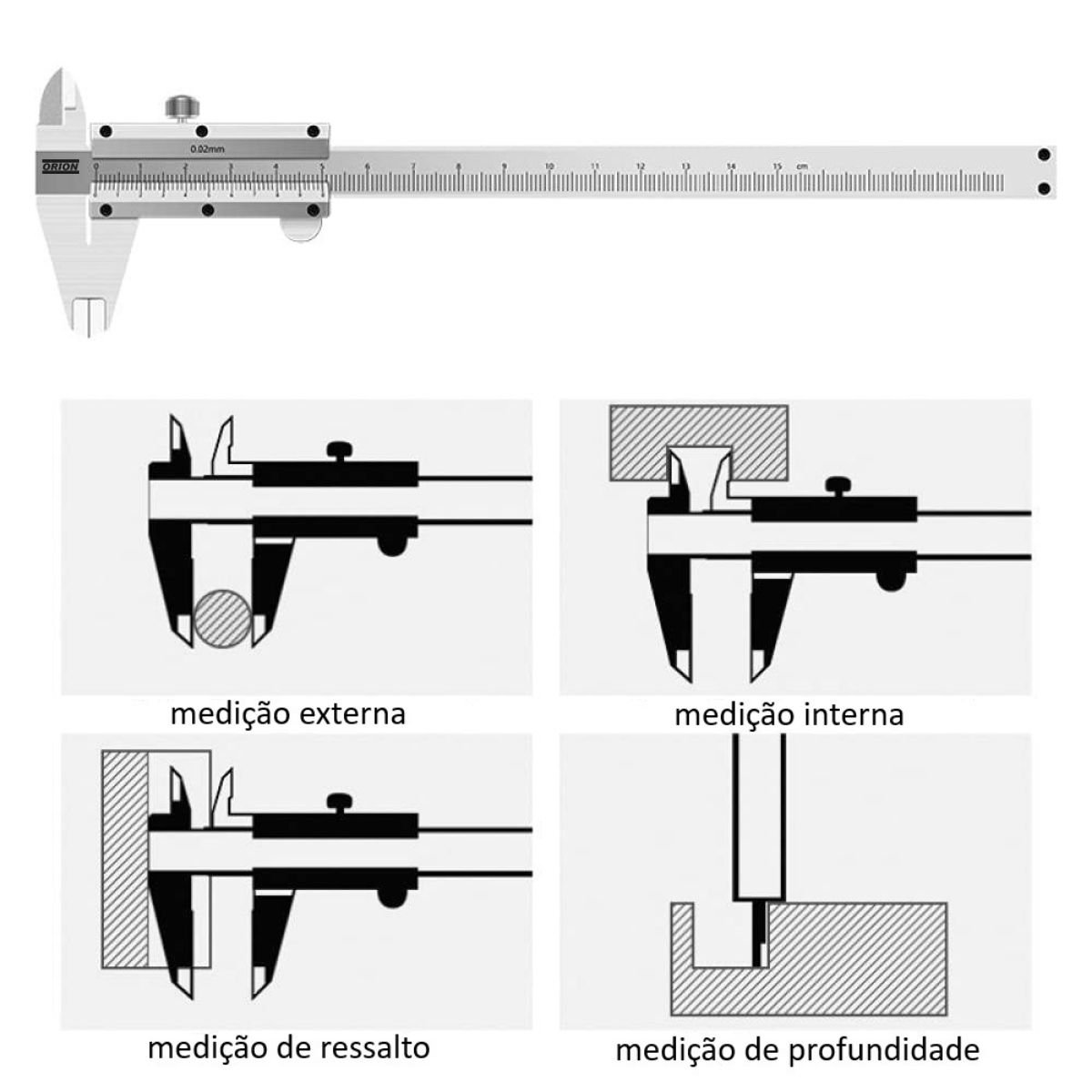 paquimetro 200 mmxgraduaçao 0,02 mm - Imagem 3