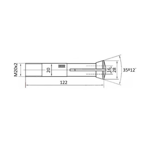 pinça para afiadora universal U2 16 mm - Imagem 3