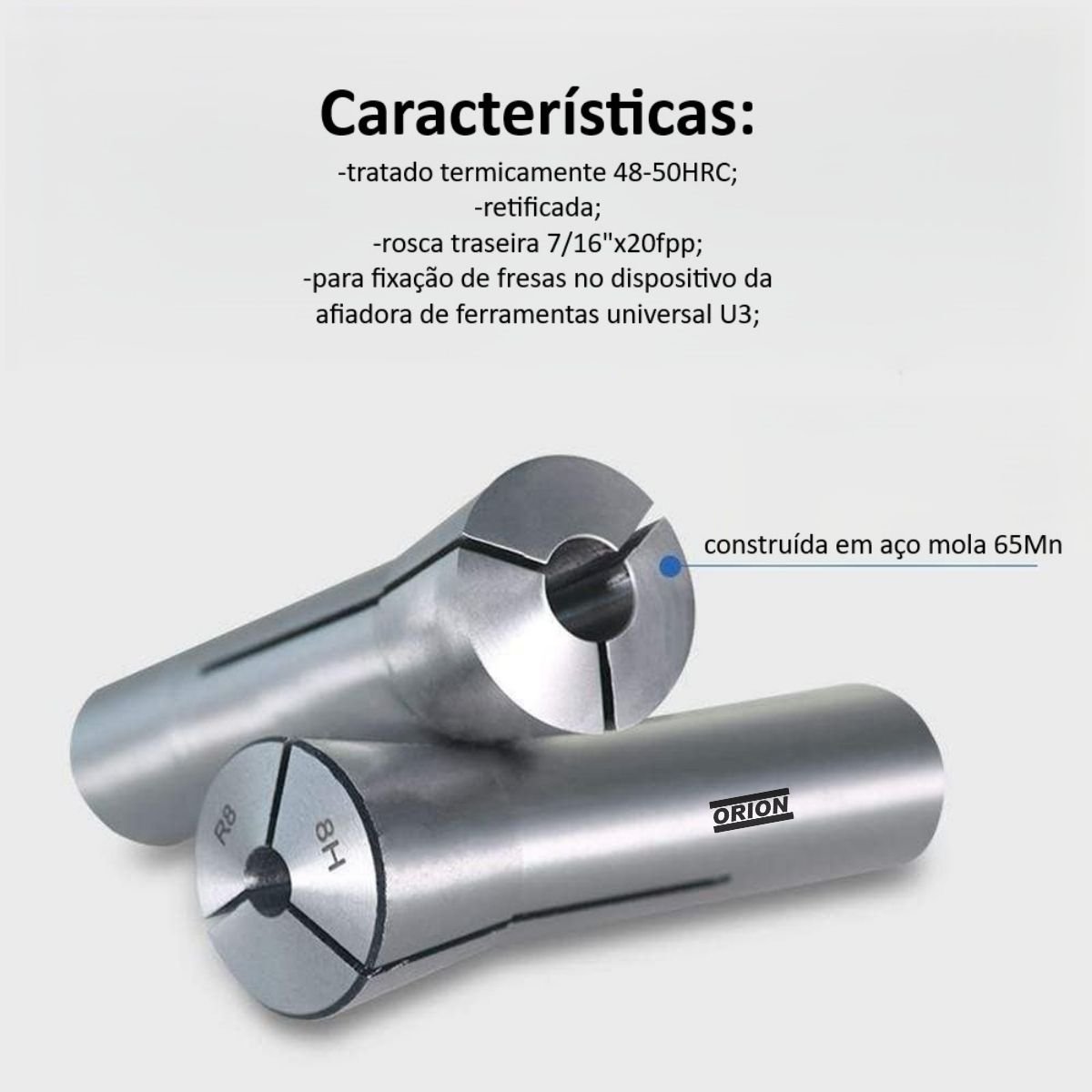 pinça para afiadora universal U3 R8 06 mm - Imagem 5
