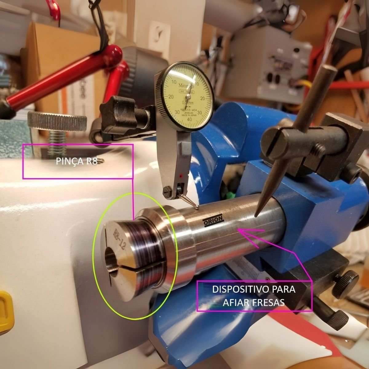 pinça para afiadora universal U3 R8 14 mm - Imagem 6