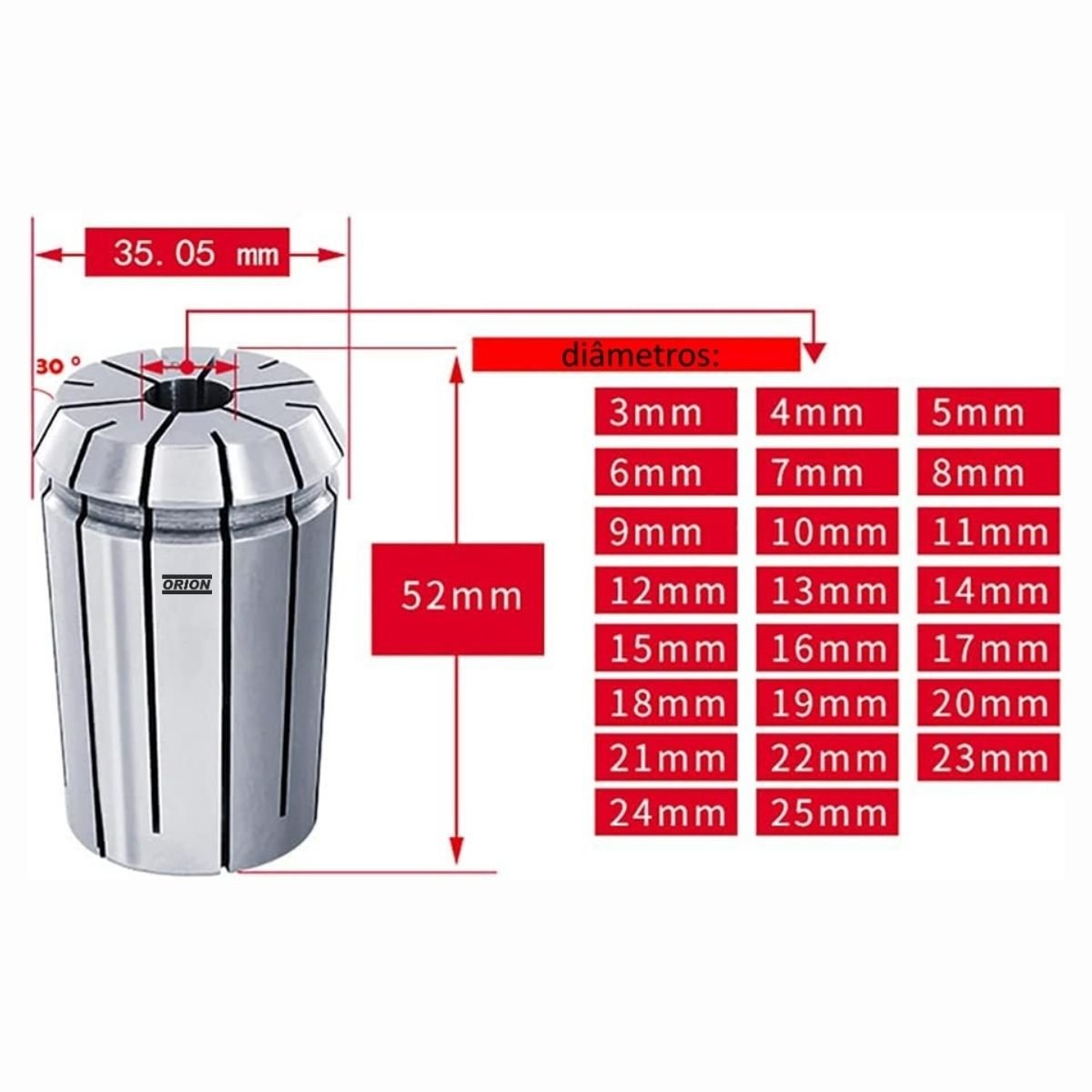 pinça oz25 16 mm - Imagem 3