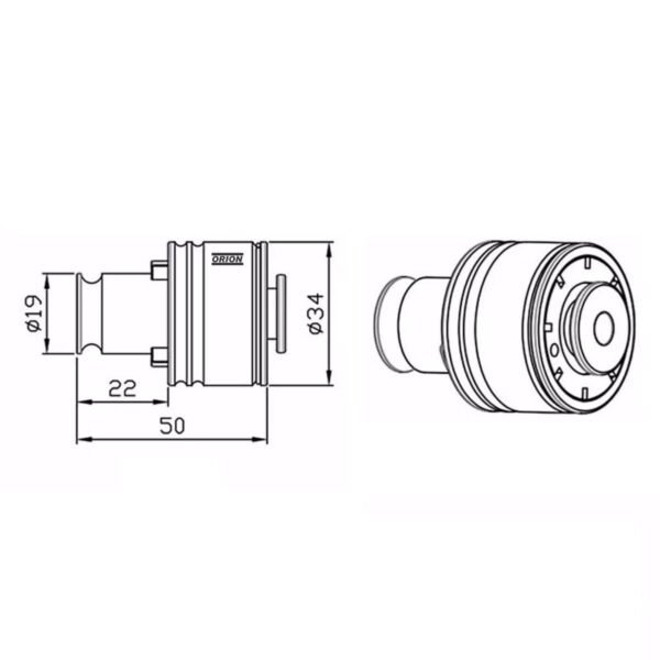 pinça porta macho T1 06x04,9 com controle de torque - Imagem 3