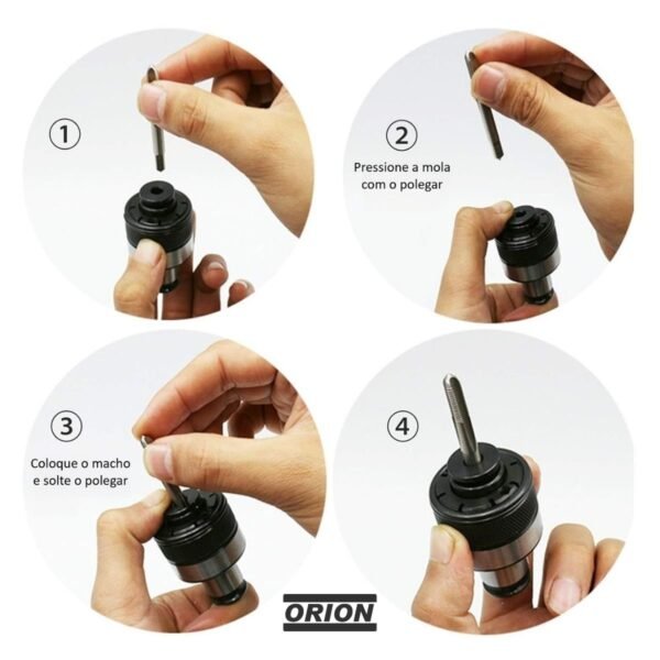 pinça porta macho T1 03,5x02,7 com controle de torque - Imagem 4