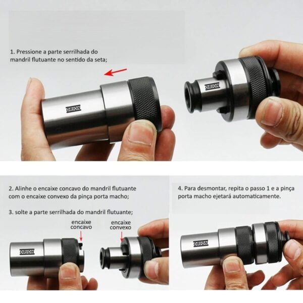 pinça porta macho T2 10x08 com controle de torque - Imagem 5