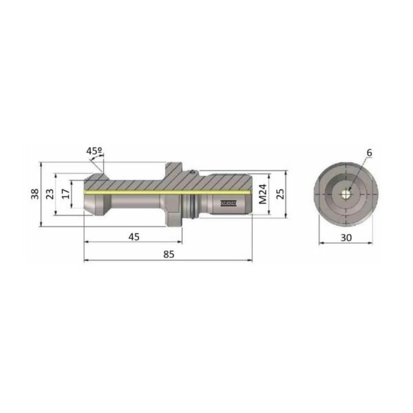 pino bt50 45° com refrigeraçao - Imagem 3