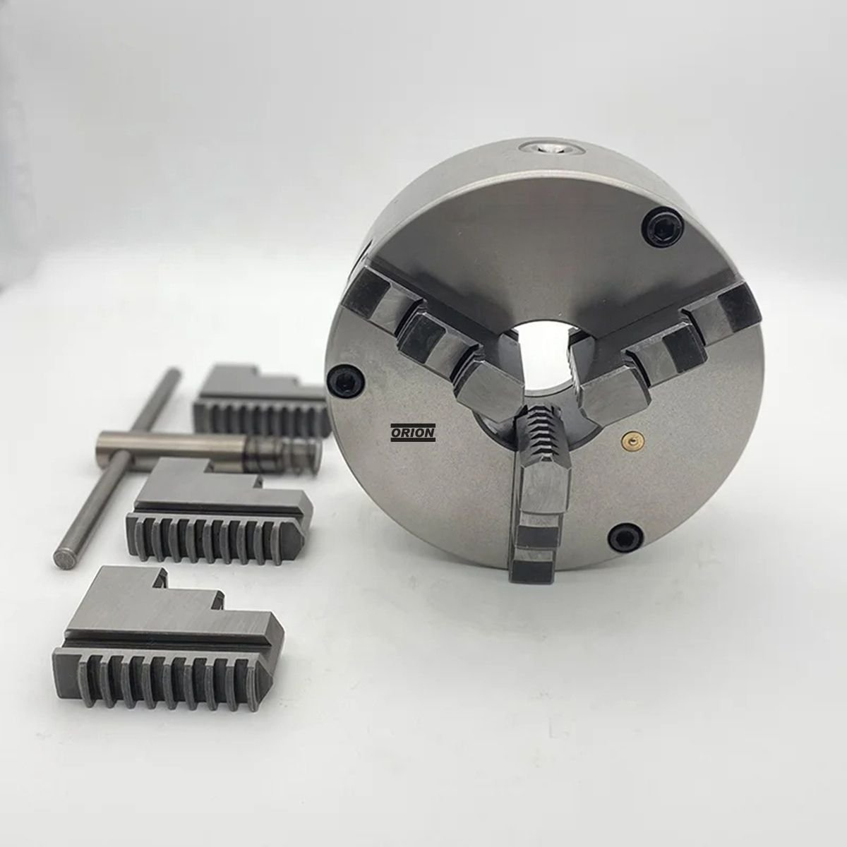 placa de torno universal 3 castanhas 160 mm fixaçao frontal - Imagem 4