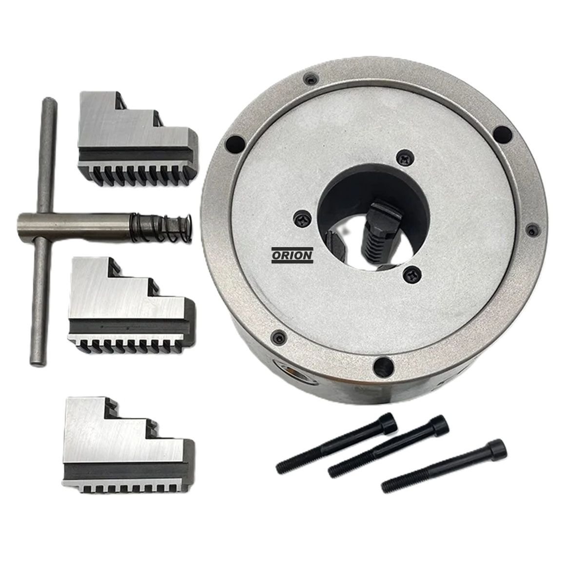 placa de torno universal 3 castanhas 160 mm fixaçao frontal - Imagem 2