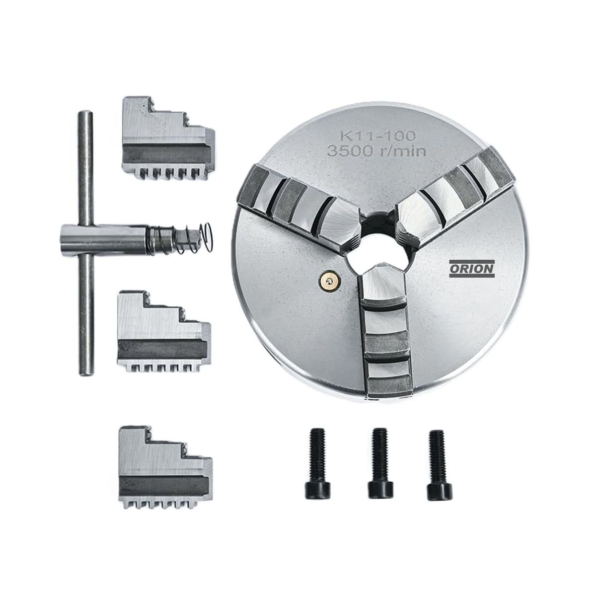 placa de torno universal 3 castanhas 100mm - Imagem 4